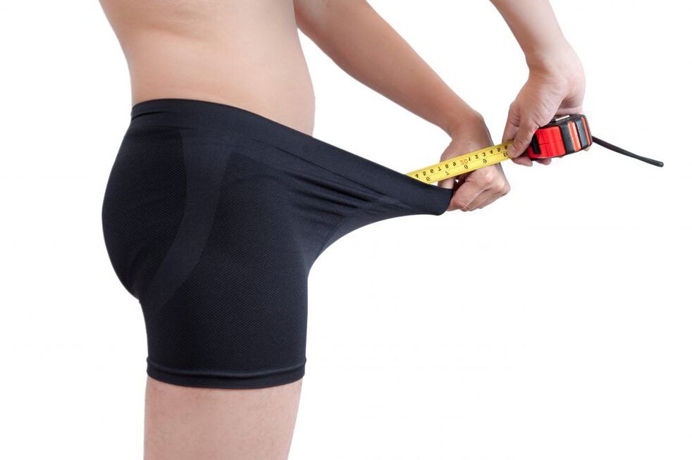 Measuring penis length after a massage with soda